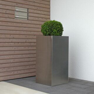 Edelstahl Pflanzgefe TORRE 80 moderner Blumentopf