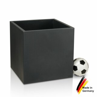 blumenkasten schwarz outdoor RECTO 60 Anthracite – Outdoor flower box 60x38x40 cm natural slate bla –  CLIMAQUA main image 1