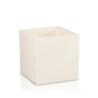 Blumenkbel Kunststoff CUBO 40 Pflanztopf wei