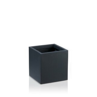 Fiberglas Pflanzkbel CUBO 30 Blumenkbel anthrazit eckig